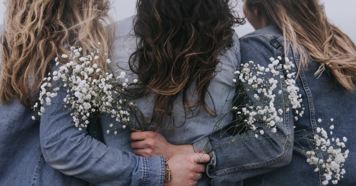 Women huddling together